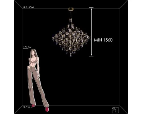 Подвесная люстра Mira 10259/1200 Gold Asfour Loft It Подвесная люстра Mira 10259/1200 Gold Asfour Loft It