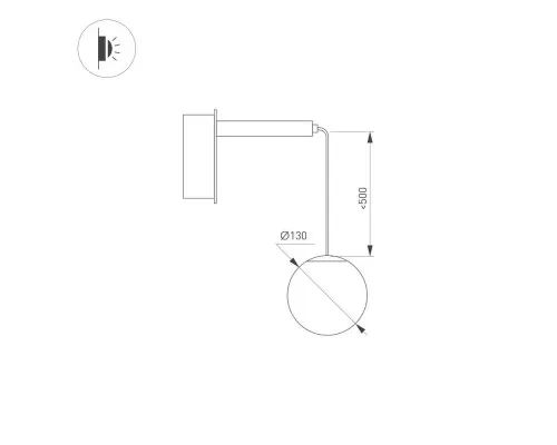 Светильник SP-BEADS-WALL-HANG-R130-6W Warm3000 (BK-GD, 180 deg, 230V) 035373 Arlight Светильник SP-BEADS-WALL-HANG-R130-6W Warm3000 (BK-GD, 180 deg, 230V) 035373 Arlight